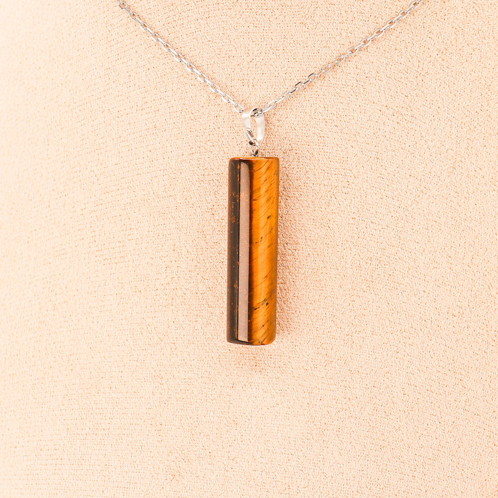 Tiger Eye Pillar Pendant-0